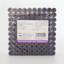 Vakumlu K2 Edtalı Tüp 2 ML (Mor Kapak) 100'lü Paket