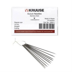 Kruuse Sütür İğnesi Regular Düz Keskin 90 MM 10'lu Paket