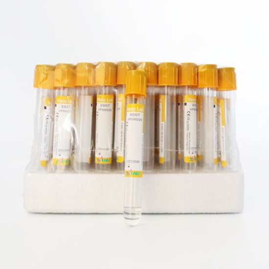 Vakumlu Jelli Tüp 5 ML (Sarı Kapak) 100'lü Paket