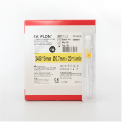 Iv Flon Branül (intraket) Sarı (24G) 100'lü Paket