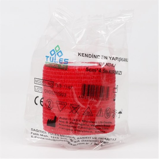 Tules Kendinden Yapışkanlı Bandaj 5 CM*4,5M (Tekli Poşet)