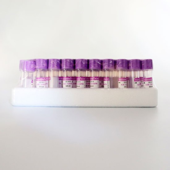 Vacusera K3 Edtalı Tüp 0,5 ML (Pediatrik) (Mor Kapak) 50'li Paket