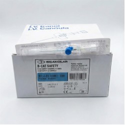Bıçakcılar Branül (İntraket) Mavi (22G) 50'li Paket (Korumalı)