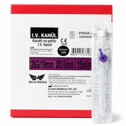 Lamed Branül (İntraket) Mor (26G) 100'lü Paket