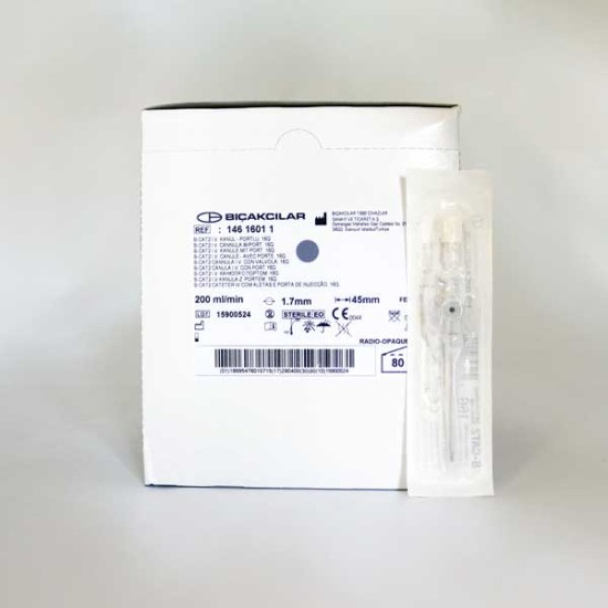 Bıçakcılar Branül (intraket) Gri (16G) 80'li Paket