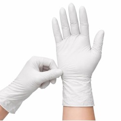 Muayene Eldiveni Pudrasız Nitril Beyaz Renk 100'lü Paket