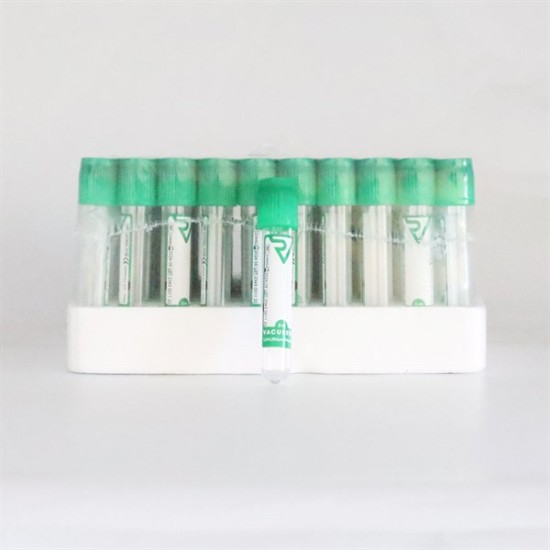Lityum Heparinli Tüp 2 ML Yeşil Kapak 100'lü Paket